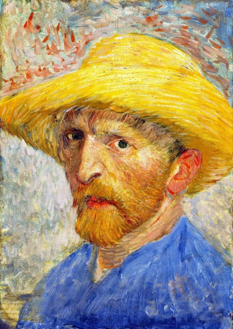 Puzzle Vincent van Gogh Autorretrato con sombrero de paja 1000 piezas