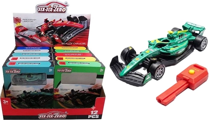 Coche de carreras con lanzador de 10 cm - 1 unidad