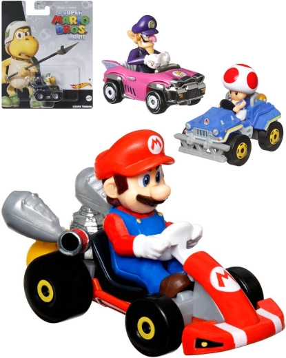 Mattel Hot Wheels Mario Kart coche metálico con figura - 1 pieza