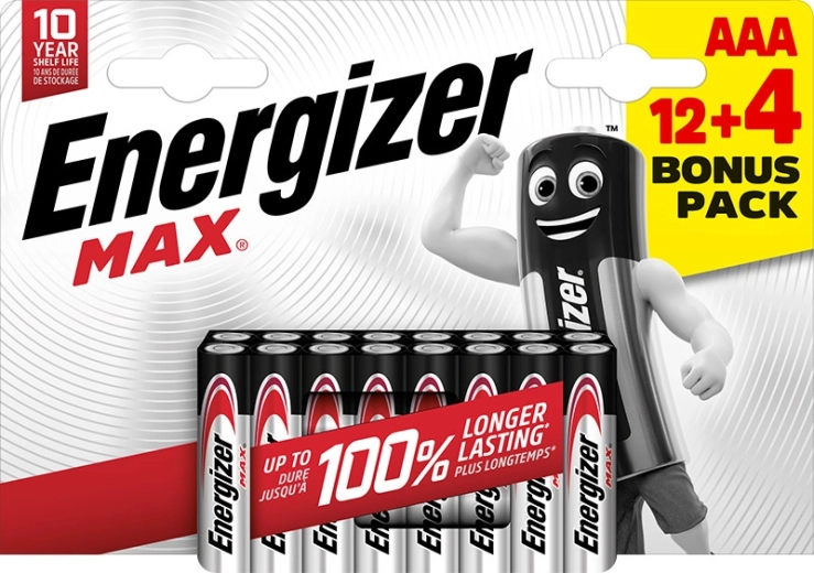 Pilas alcalinas Energizer Max AAA 16 uds