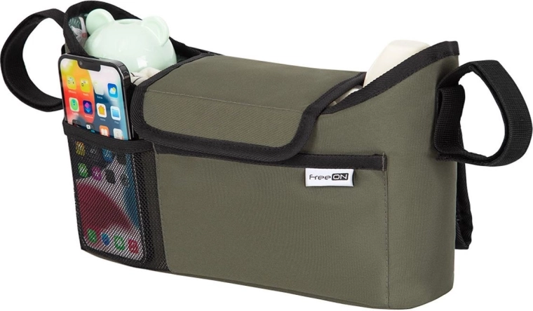 Organizador para cochecito FreeON verde oliva