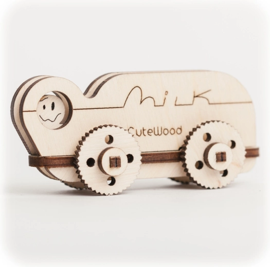 CuteWood rompecabezas 3D de madera camión con leche