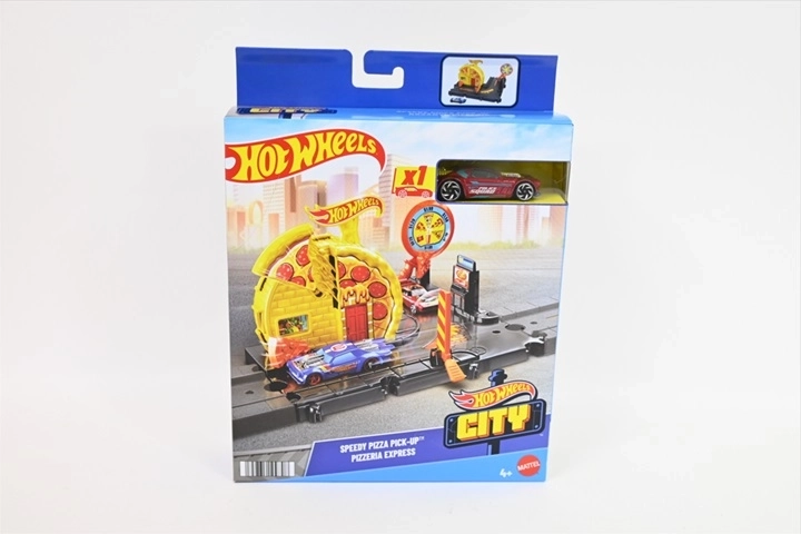 Hot Wheels City Pizzería para llevar: set de juego con coche