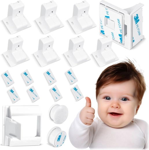 Cierres magnéticos infantiles para armarios RICOKIDS, juego de 8 uds.
