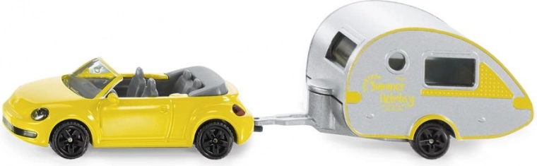 Coche deportivo con caravana de camping SIKU