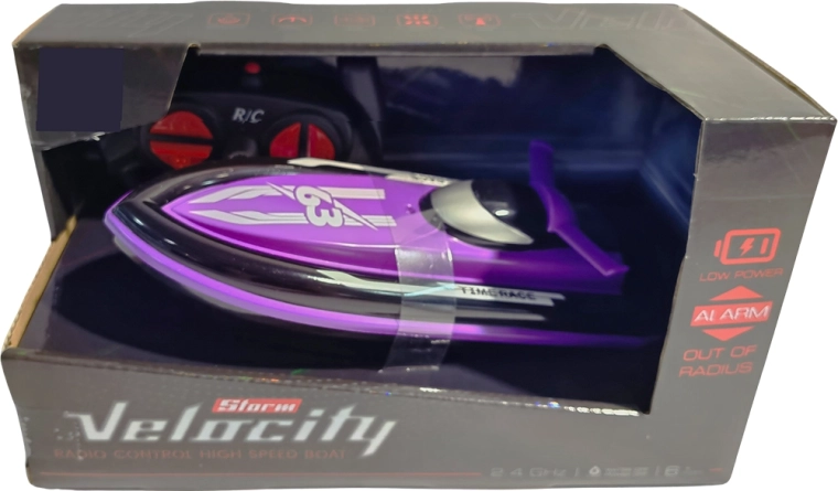 Lancha rápida R/C Velocity 1:16 2,4 GHz púrpura