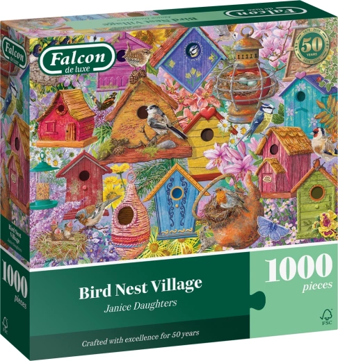 Puzzle Falcon Casitas de pájaros 1000 piezas