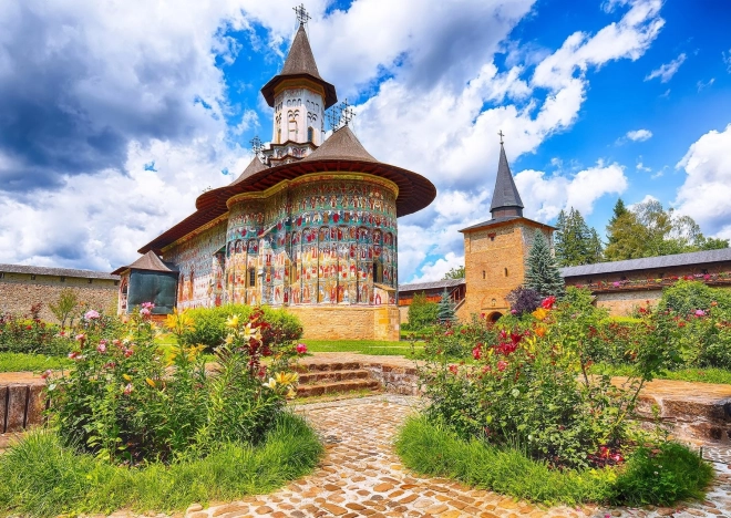 Puzzle Monasterio de Sucevița, Rumanía 1000 piezas