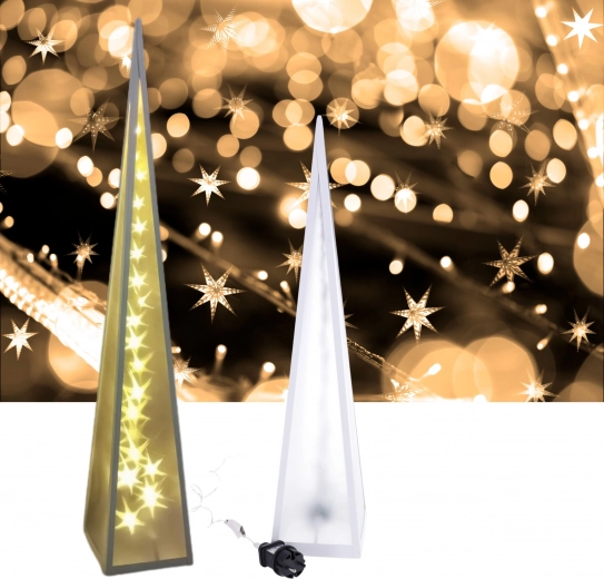 Lámpara LED navideña con estrellas giratorias 60 cm