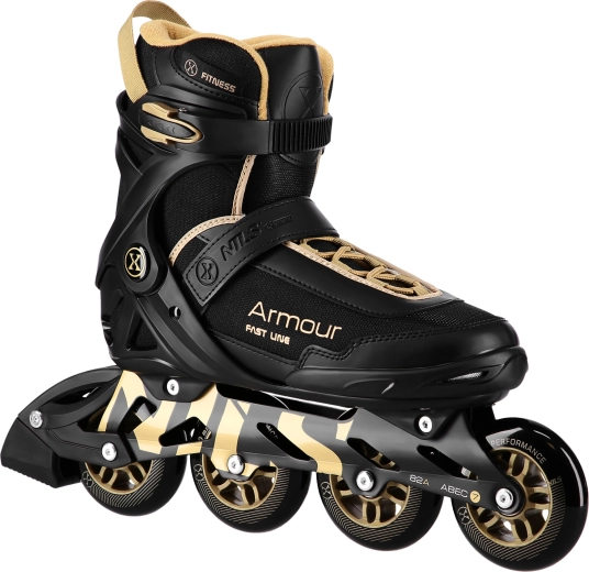Patines en línea NILS Extreme Armour – negro-dorado 913159-12