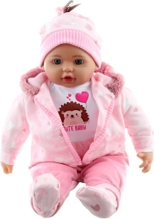 Muñeca bebé niña 50 cm con conjunto de ropa con erizo