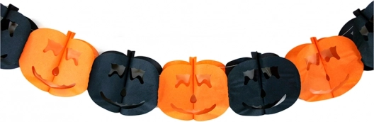 Guirnalda de papel de Halloween con calabazas 4 m