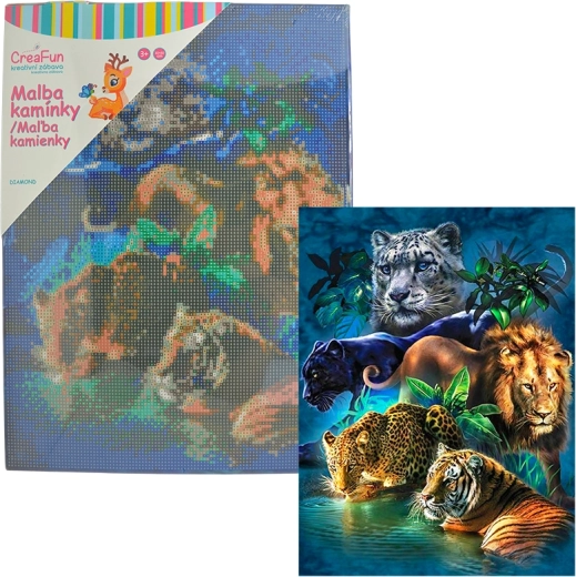 Pintura de diamantes – tortugas 30 × 40 cm