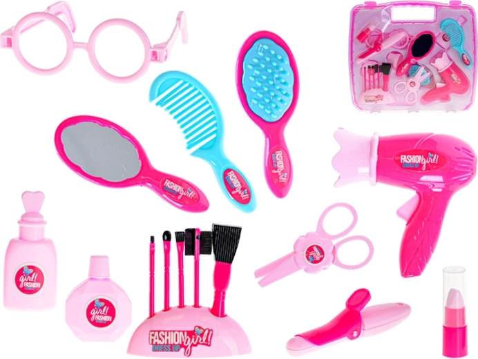 Set de peluquería de 17 piezas en maletín para niños