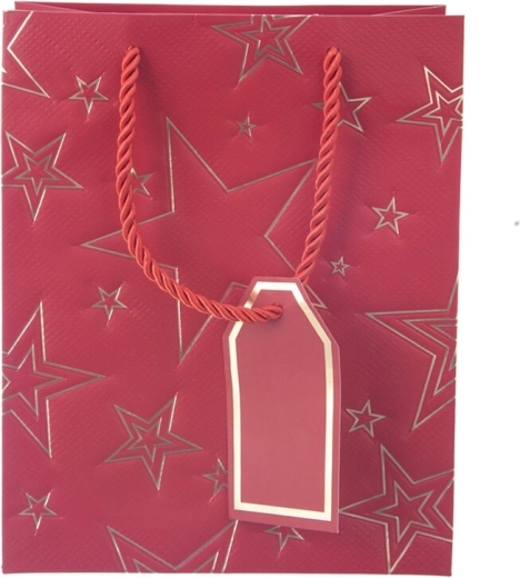 Diseño festivo rojo con motivo de estrellas
