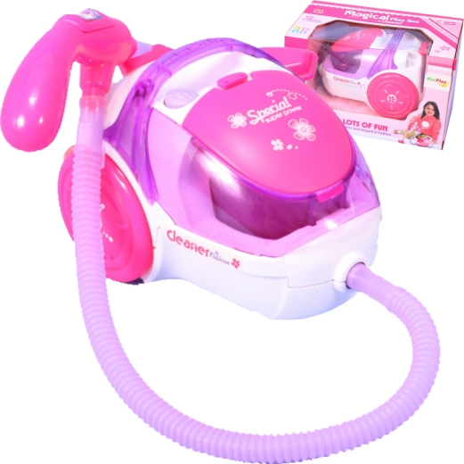 Juguete aspiradora Super Cleaner – blanco‑rosa