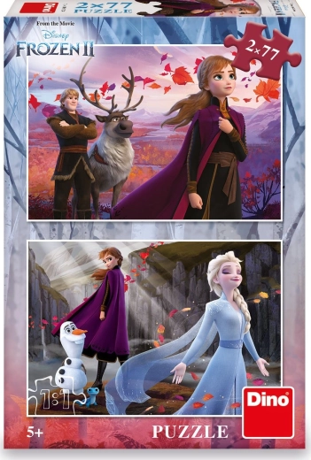 Puzzle Dino Frozen II Expectativa 2x77 piezas