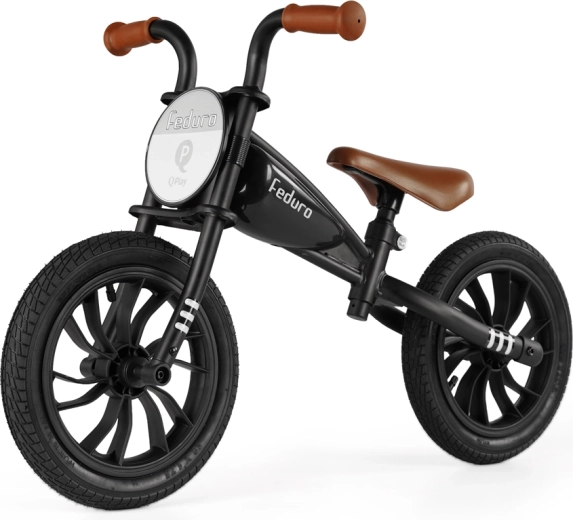 Bicicleta de equilibrio Qplay Feduro negra para niños de 3 a 6 años