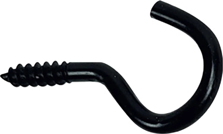 Argolla abierta 18 × 50 mm, negra (4 uds.)