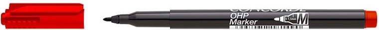 Rotulador permanente CONCORDE OHP M – Rojo