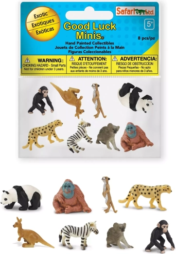 Safari Ltd. animales exóticos – Good Luck Minis fun pack (8 mini figuras)