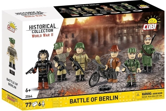 Set de construcción COBI Batalla de Berlín (77 piezas, 6 figuras)