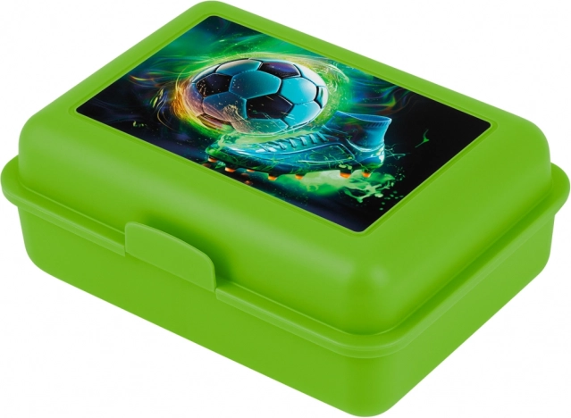 Caja de almuerzo Balón de fútbol – verde