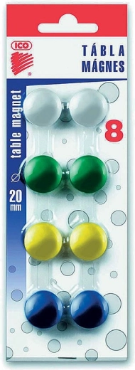 Imanes de colores 20 mm, 8 uds – ICO