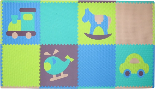 Puzzle de espuma con bordes con motivo de juguetes para niños