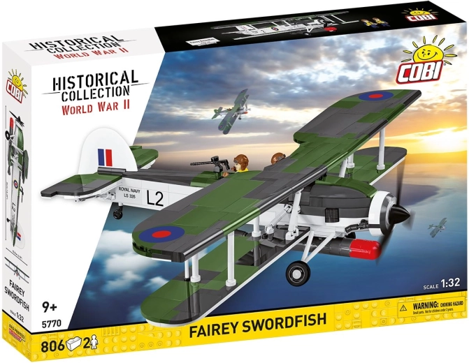 Cobi WWII Fairey Swordfish kit de construcción de avión 1:32 (806 piezas, 2 figuras)