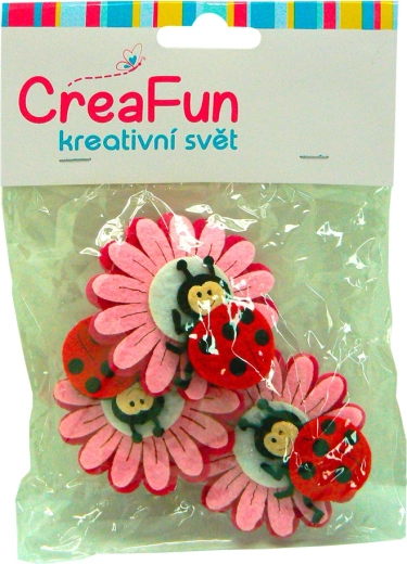 Flor y mariquita – set creativo, 3 uds