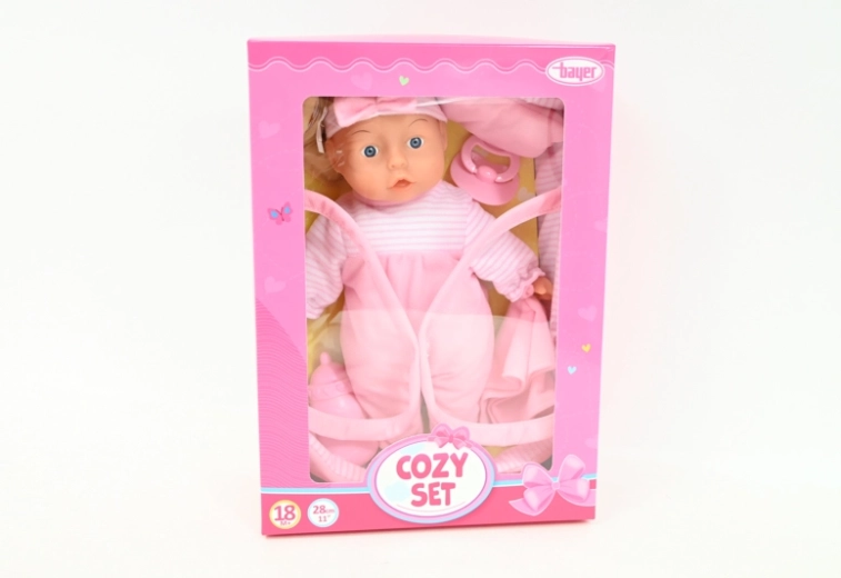 Muñeca bebé Bayer de 28 cm con portabebés