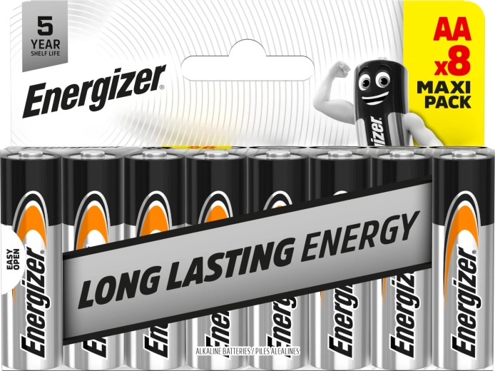 Pilas alcalinas Energizer Everyday AA (8 uds.)