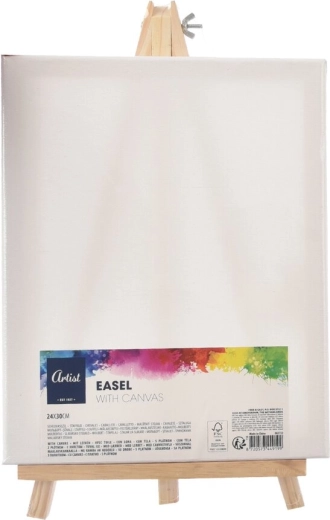 Lienzo de pintura con caballete de mesa plegable 23 × 30 cm
