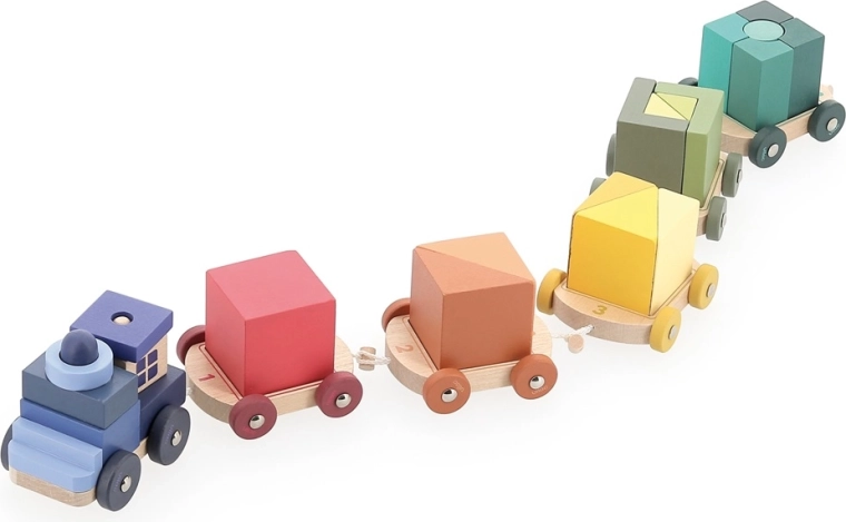 Vilac tren de madera apilable con números