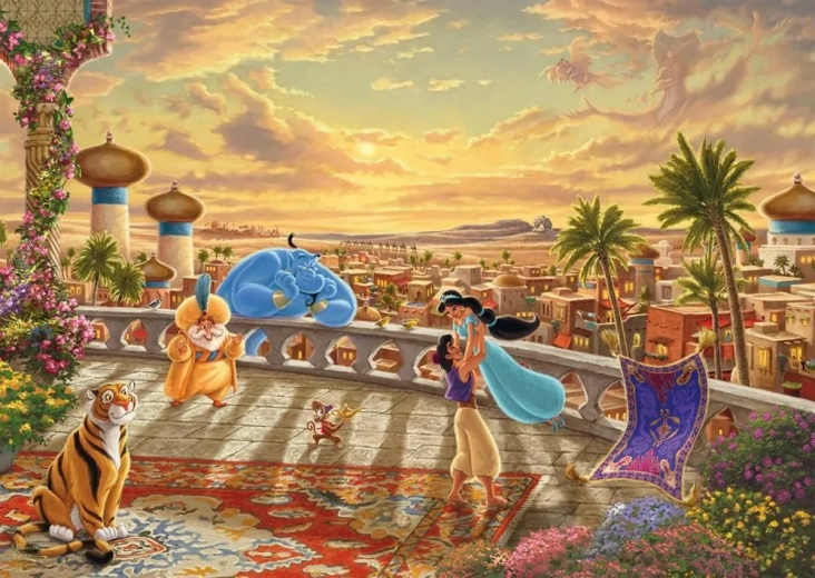 Puzzle Disney Jazmín y Aladdín 1000 piezas