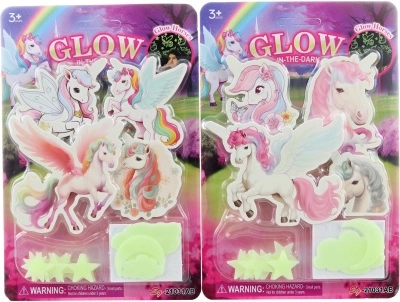 Unicornios adhesivos luminiscentes para la pared