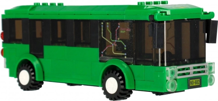 Autobús urbano realista lleno de detalles