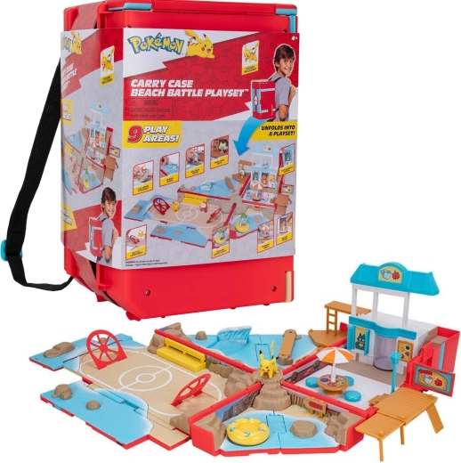 Mochila portátil Pokémon Beach Battle – set de juego plegable con Pikachu