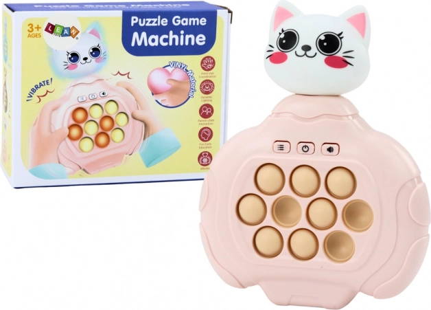 Juego Pop-It Gatito Consola Rosa Almohadilla de Habilidad Vibraciones Sensoriales