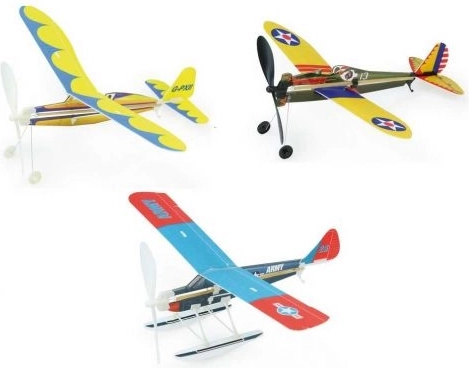 Vilac kit de construcción de avión con hélice de cuerda, azul