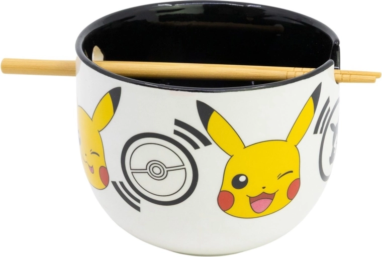 Bol de ramen Pokémon con palillos Black Logos en caja de regalo - 1 unidad
