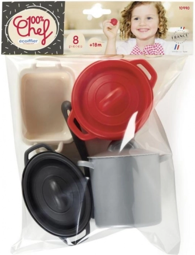 Juego de ollas para cocinar para pequeñas cocineras