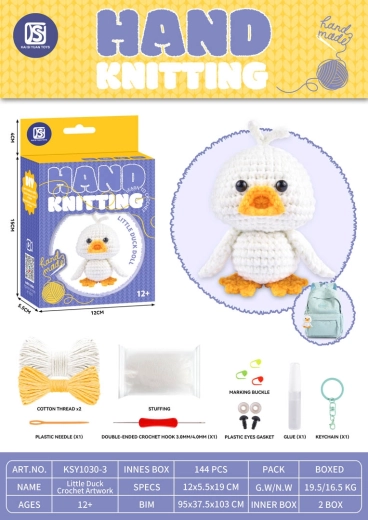 Kit creativo para hacer un peluche de hilo – patito