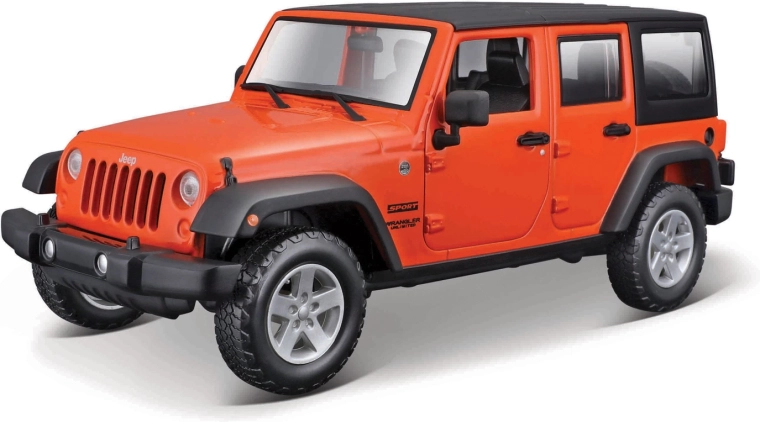 Maisto Jeep Wrangler Unlimited 2015 metálico naranja 1:24