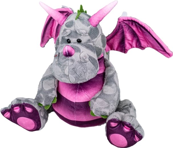 Dragón de peluche 23 cm – gris, suave compañero de mimos para bebés