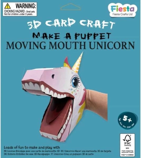 Marioneta creativa 3D de unicornio FIESTA CRAFTS
