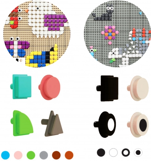 Masterkidz elementos geométricos para tablero STEM – 256 piezas
