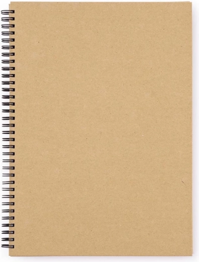 Bloc de anillas A4 kraft con doble espiral, tapas laminadas