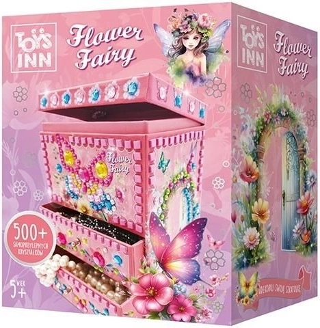 Joyero decorativo Flower Fairy Bellisa – kit creativo de mosaicos para niños